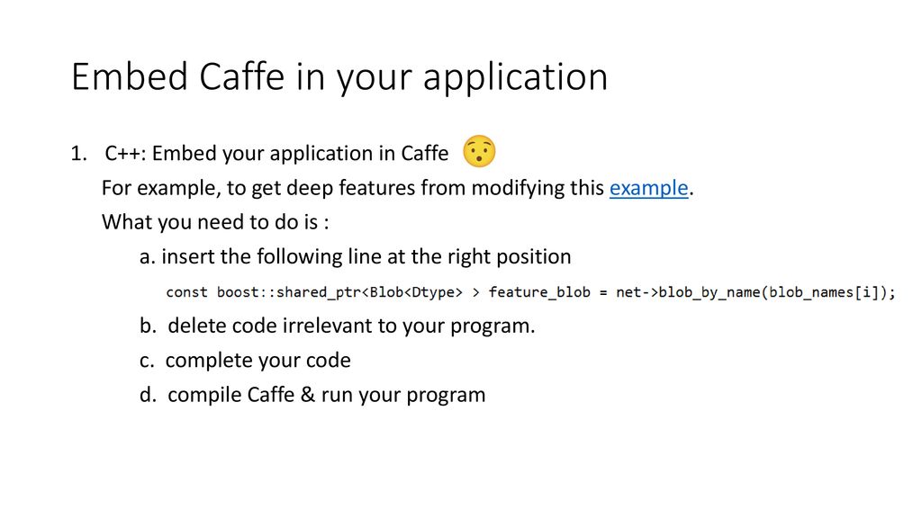 Caffe example c++ 2025